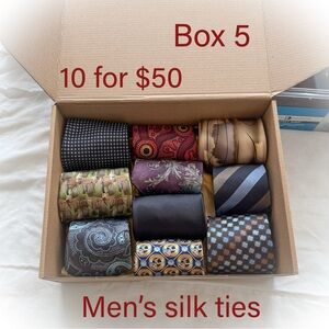 Men's Silk Ties - Elegant Assortment 10 ties for $50
